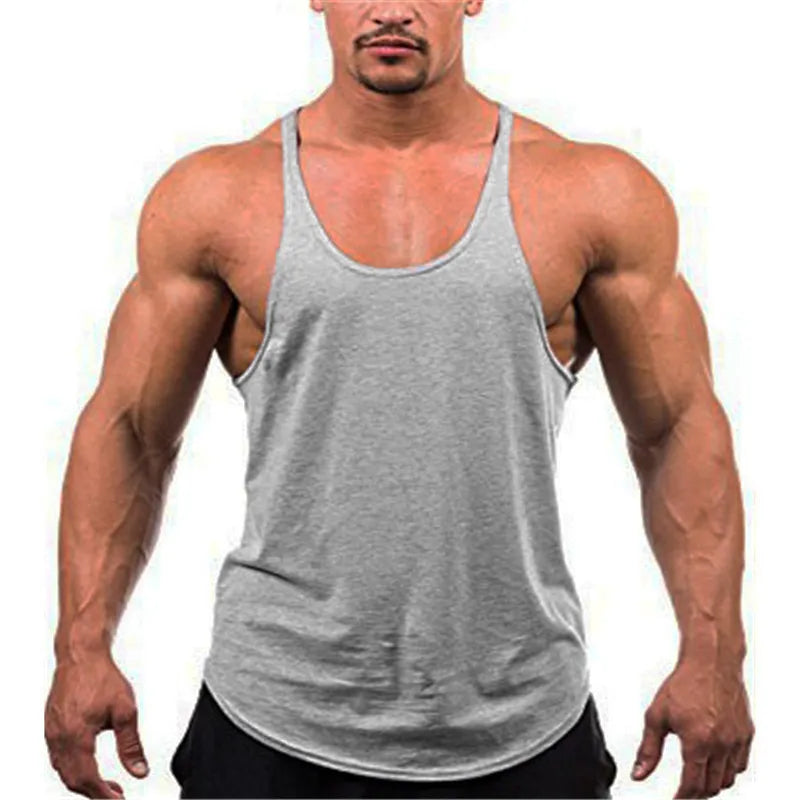  Homme - Débardeur d'entraînement musculaire pour hommes, vêtements de gymnastique