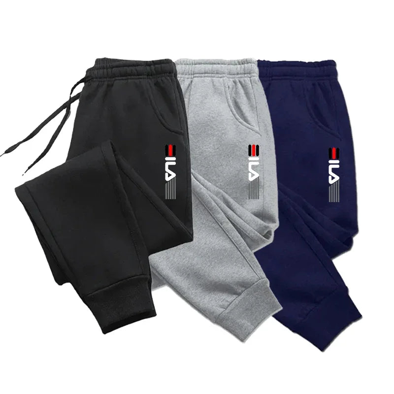 Homme - Pantalon en coton pour homme, décontracté, entraînement de fitness