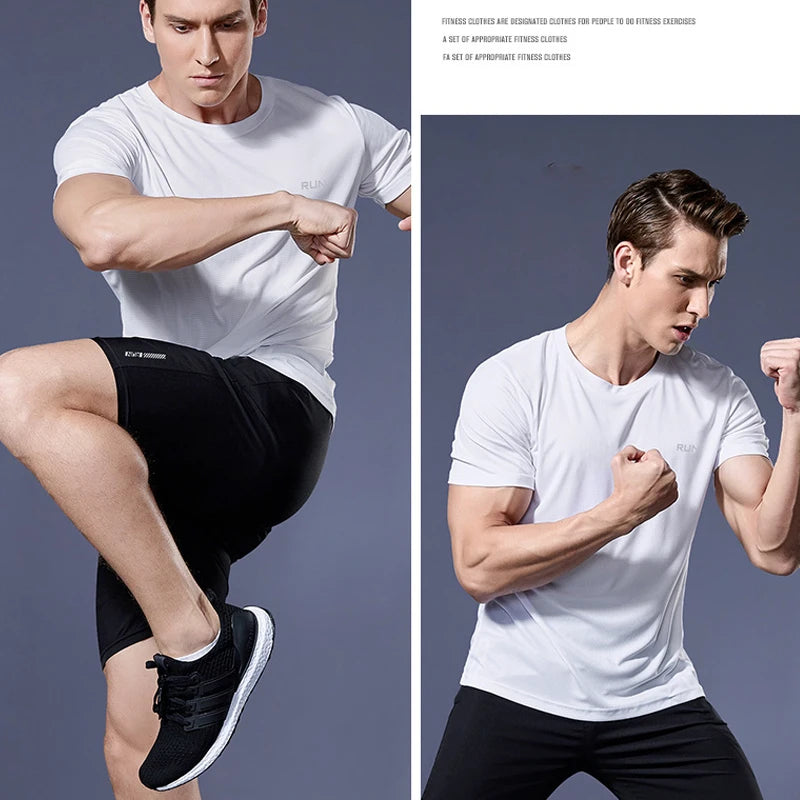 Homme - T-shirt de jogging, fitness, salle de sport