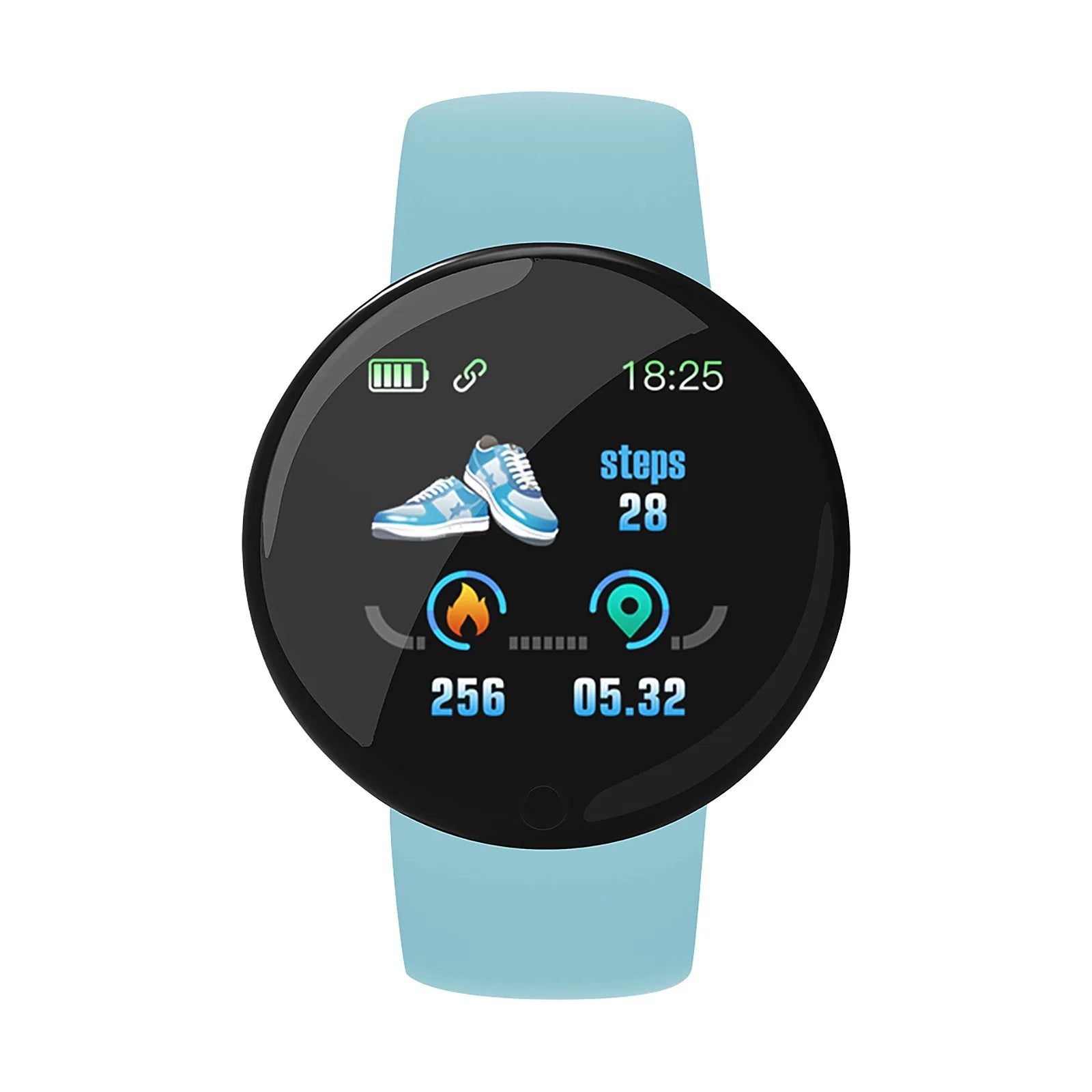 Montre de sport intelligente numérique ronde pour hommes et femmes, montres LED, électronique, Bluetooth, montre-bracelet de fitness, multifonctions.