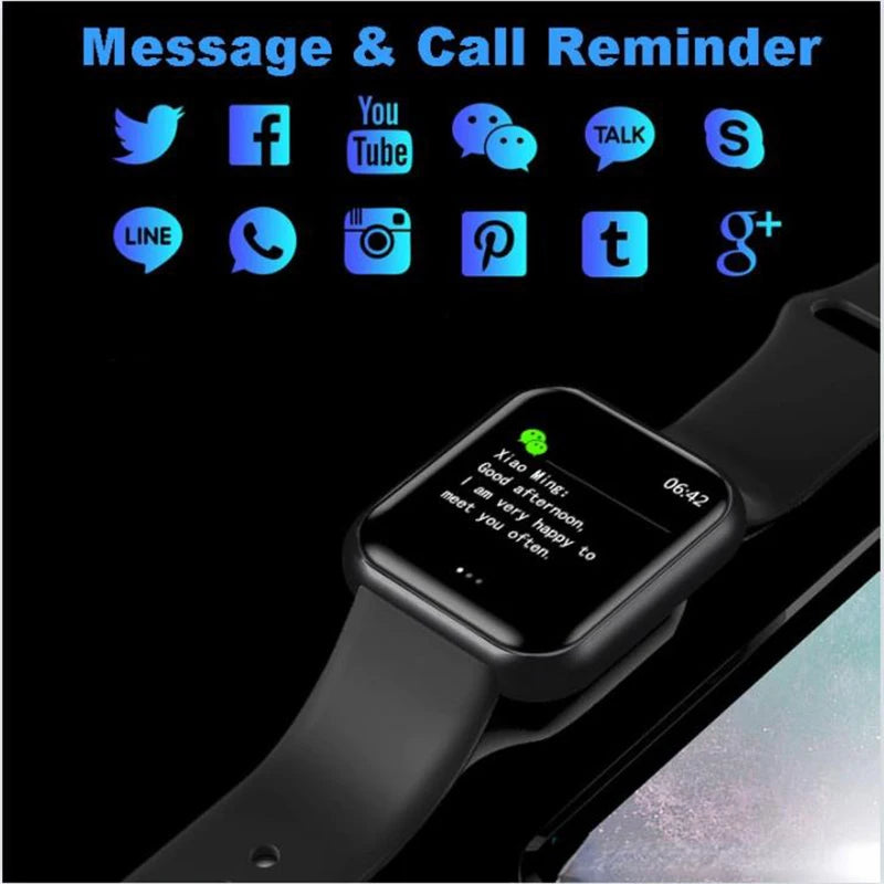 Montre numérique intelligente pour hommes et femmes, rappel d'appel Bluetooth, caméra à distance, surveillance de la fréquence cardiaque, montre-bracelet de sport pour enfants, multifonctions