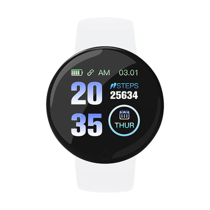 Montre de sport intelligente numérique ronde pour hommes et femmes, montres LED, électronique, Bluetooth, montre-bracelet de fitness, multifonctions.