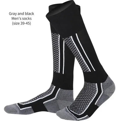 Chaussettes thermiques en coton à haute élasticité pour hommes et femmes, accessoires de ski, cyclisme, football, hiver