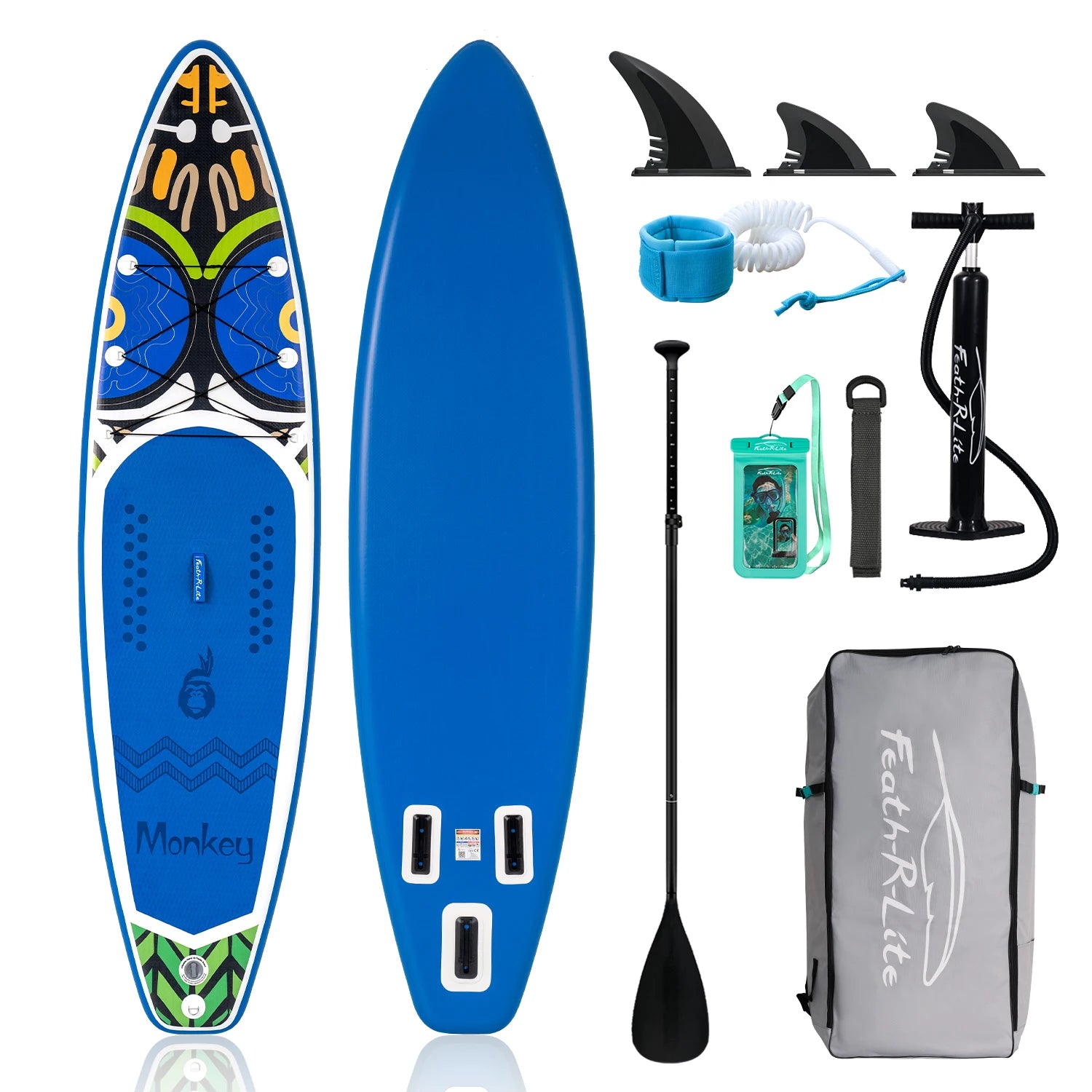 Planche de paddle gonflable FunWater 335 x 83 x 15 cm, surf antidérapante, pour sports nautiques, charge maximale de 150 kg, haute qualité