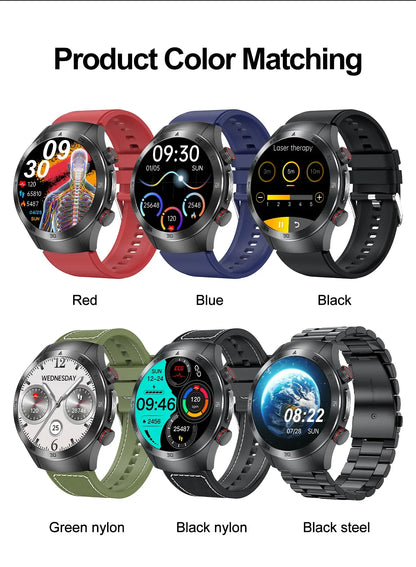 Montre intelligente de sport de santé, professionnelle, luxe, mesure sucre dans le sang, lipides, acide urique, pression artérielle, appel BT, montre intelligente, haute qualité