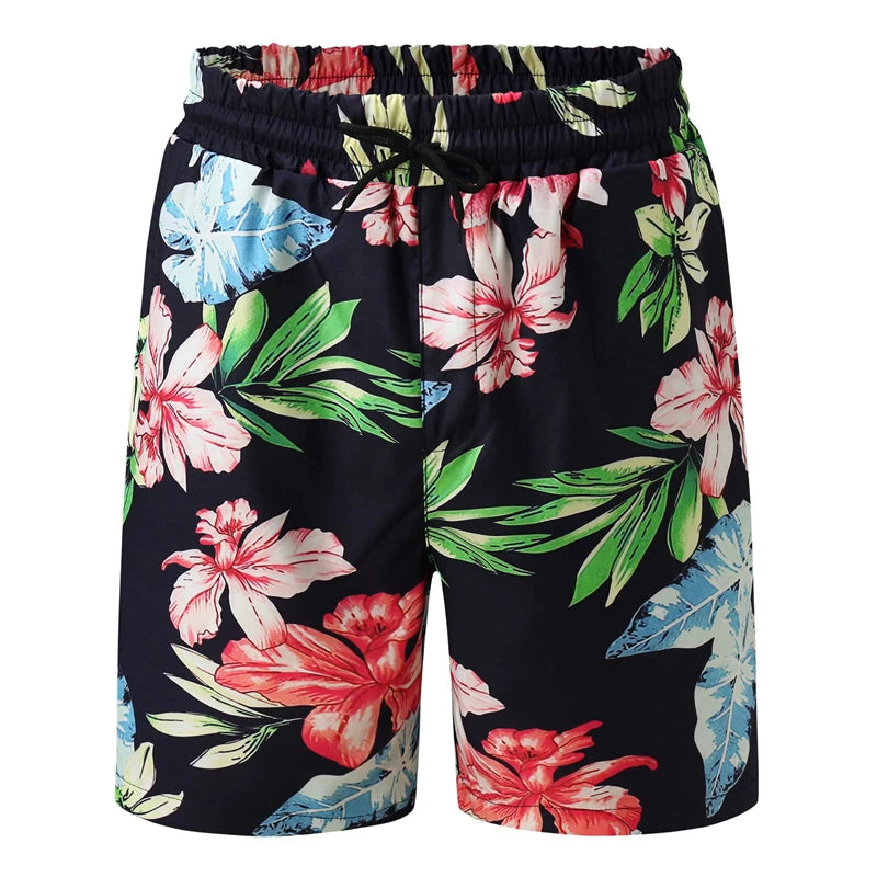 Shorts de plage décontractés à imprimé floral 3D, maillot de bain de vacances, mode hawaï