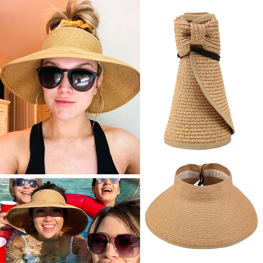 Chapeau de protection UV pliable pour l'été, voyage pour la plage, l'été