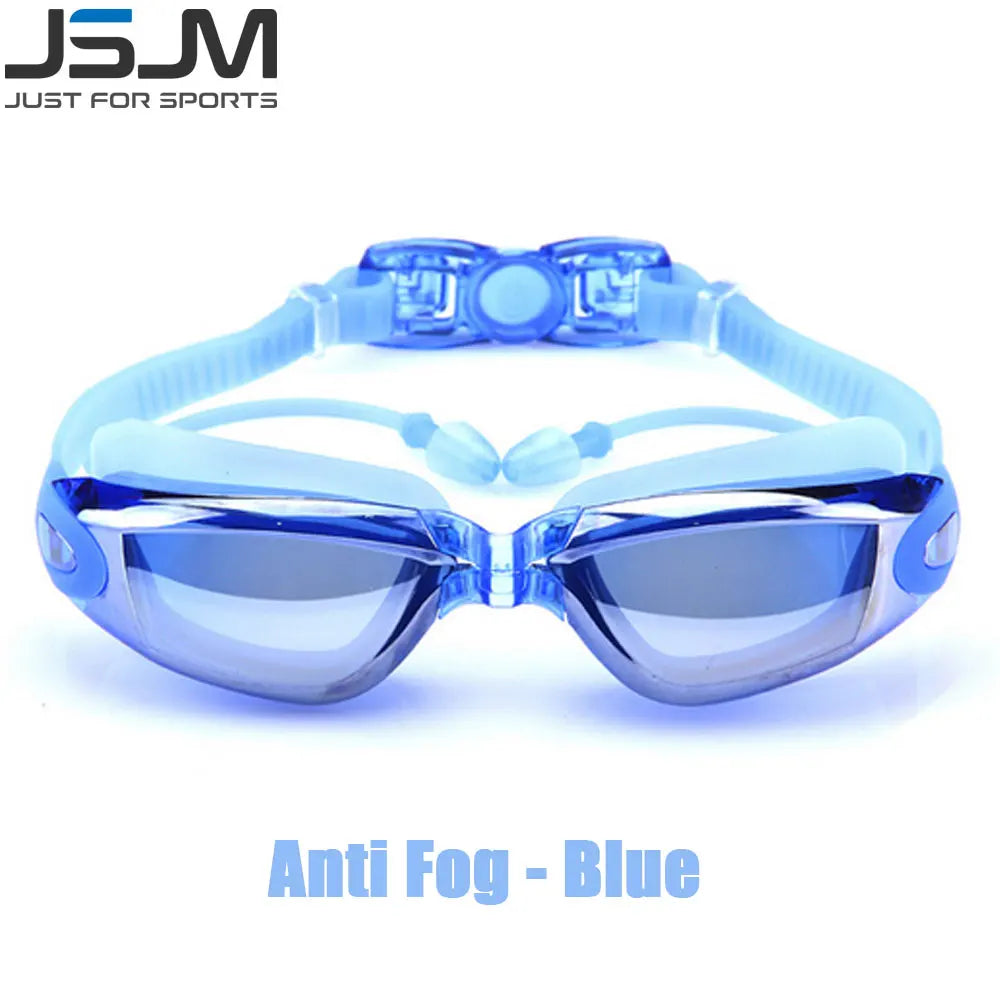 Lunettes de natation professionnelles pour adultes, anti-buée, étanches, ajustables, en silicone, pour hommes et femmes, JSJM