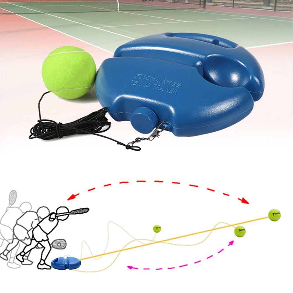 Base d'aide à l'entraînement de tennis avec corde élastique