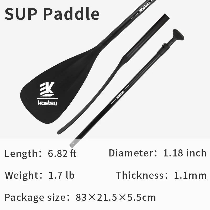 Planche de stand up paddle Sup 3 sections en alliage d'aluminium et nylon pagaie de 6,8 pieds