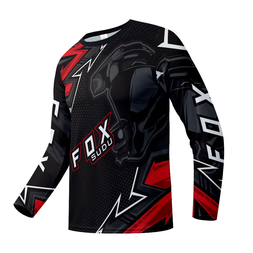 Maillot de Cyclisme à Manches sulfpour Homme, Vêtement de Motocross FOX SUDU-, VTT, Descente, VTT, Hors Route, DH