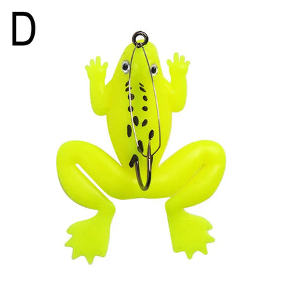 Leurre souple en forme de grenouille, appât en silicone pour poisson