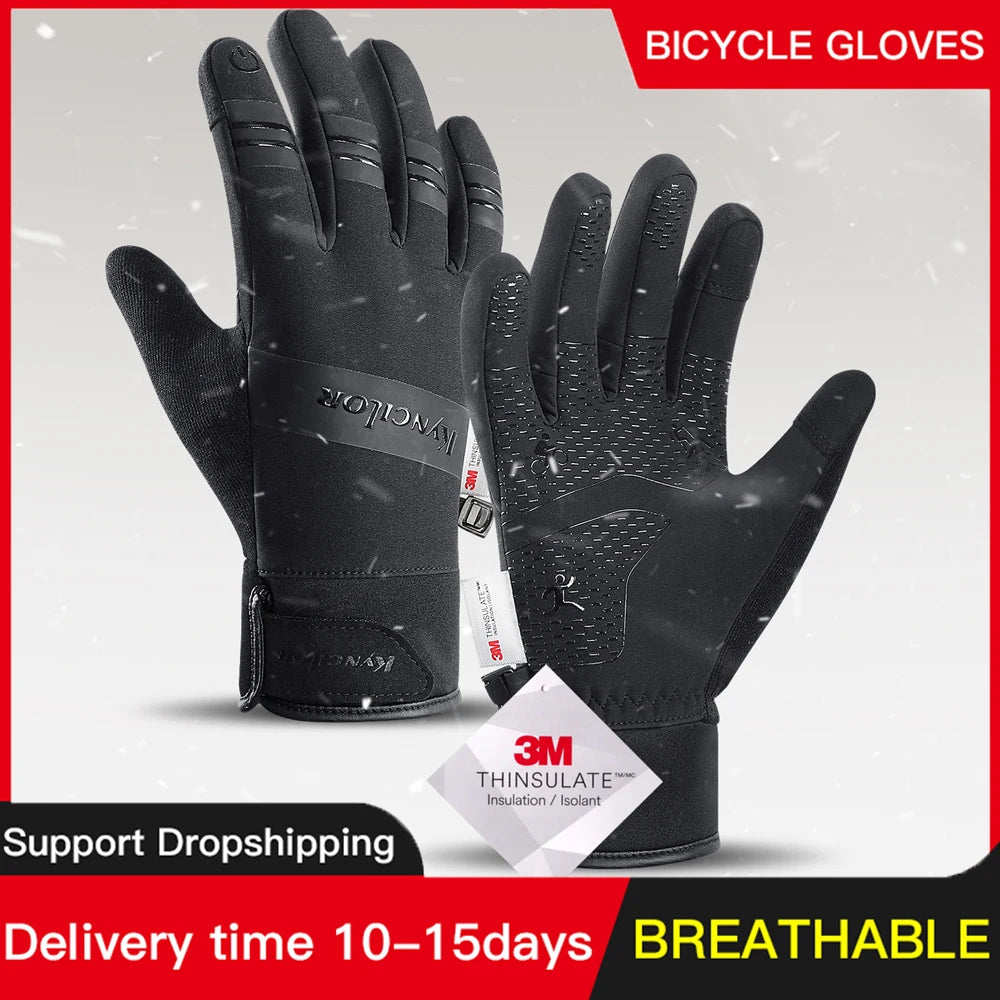 Gants d'hiver imperméables pour ski, cyclisme, Course à Pied, Moto, Ski