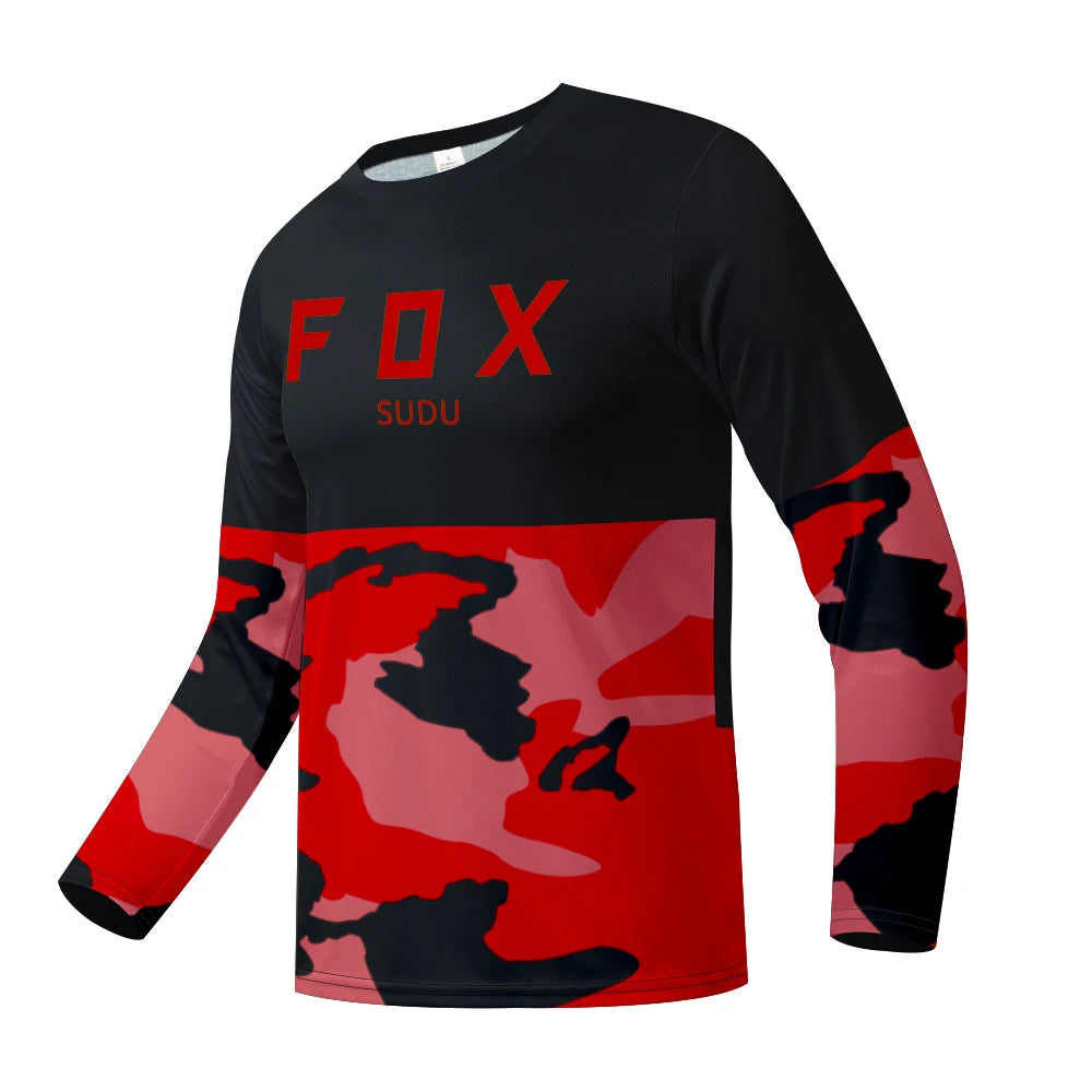 Maillot de Cyclisme à Manches sulfpour Homme, Vêtement de Motocross FOX SUDU-, VTT, Descente, VTT, Hors Route, DH