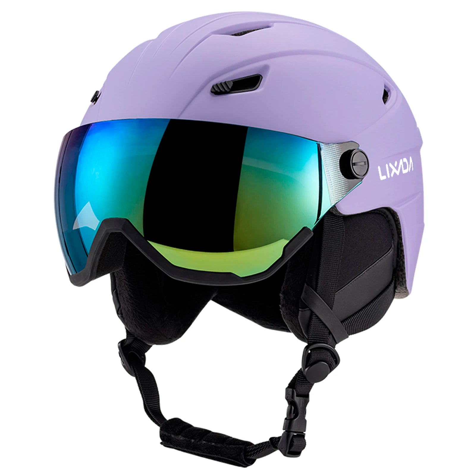 Casque de ski intégré pour homme et femme, avec lunettes à visière parfaite