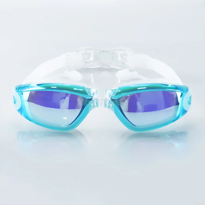 Lunettes de natation étanches pour adultes, lunettes de piscine, lunettes anti-buée, lunettes optiques avec bouchons d'oreille, protection UV, hommes et femmes