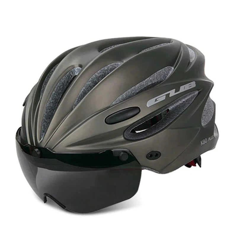 Casque de vélo avec lunettes magnétiques, coupe-vent