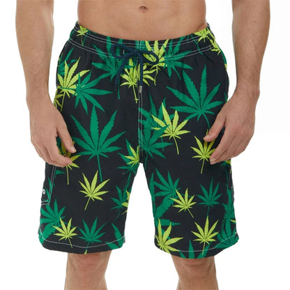 Short de plage décontracté imprimé en 3D pour hommes, maillot de bain de vacances hawaïennes, floral, stylé