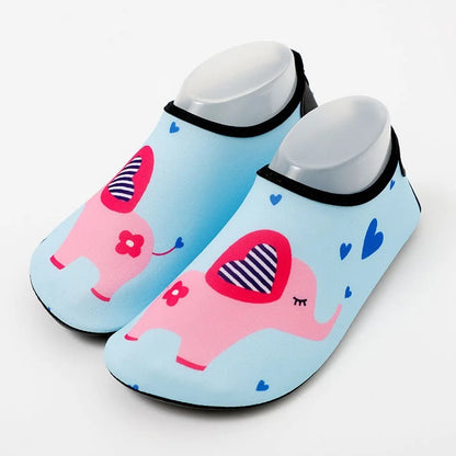 Chaussures de plage pour enfants, chaussures de parc aquatique imprimées, séchage rapide, semelle souple respirante