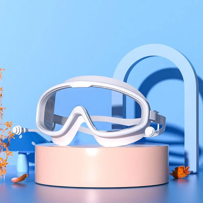 Lunettes de natation 2 en 1 pour enfants de 3 à 15 ans, protection UV anti-buée, avec bouchons d'oreille