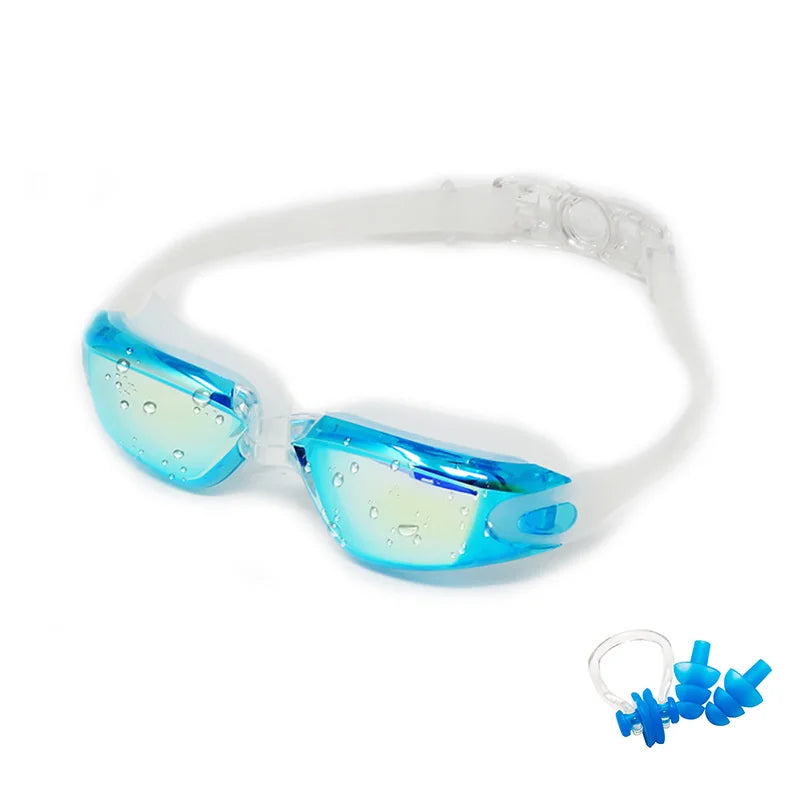 Lunettes pour hommes et femmes, Anti-buée, Prescription Uv, étanche, en Silicone, ajustables, pour piscine, adultes et enfants, lunettes de plongée