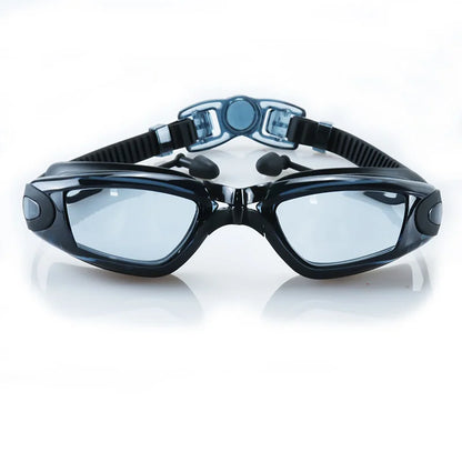 Lunettes de natation étanches pour adultes, lunettes de piscine, lunettes anti-buée, lunettes optiques avec bouchons d'oreille, protection UV, hommes et femmes