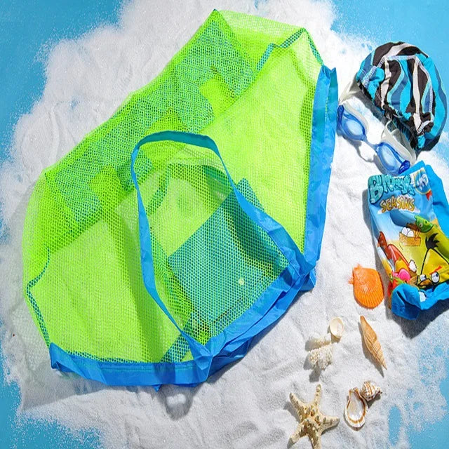 Sac de plage en filet portable pour enfants, rangement de jouets, serviettes, trousse de maquillage, autres