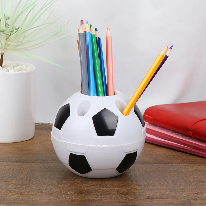 Outil en forme de football pour la décoration de la maison, porte-stylo, porte-crayon, porte-brosse à dents, bureau, table T1, cadeaux pour étudiants