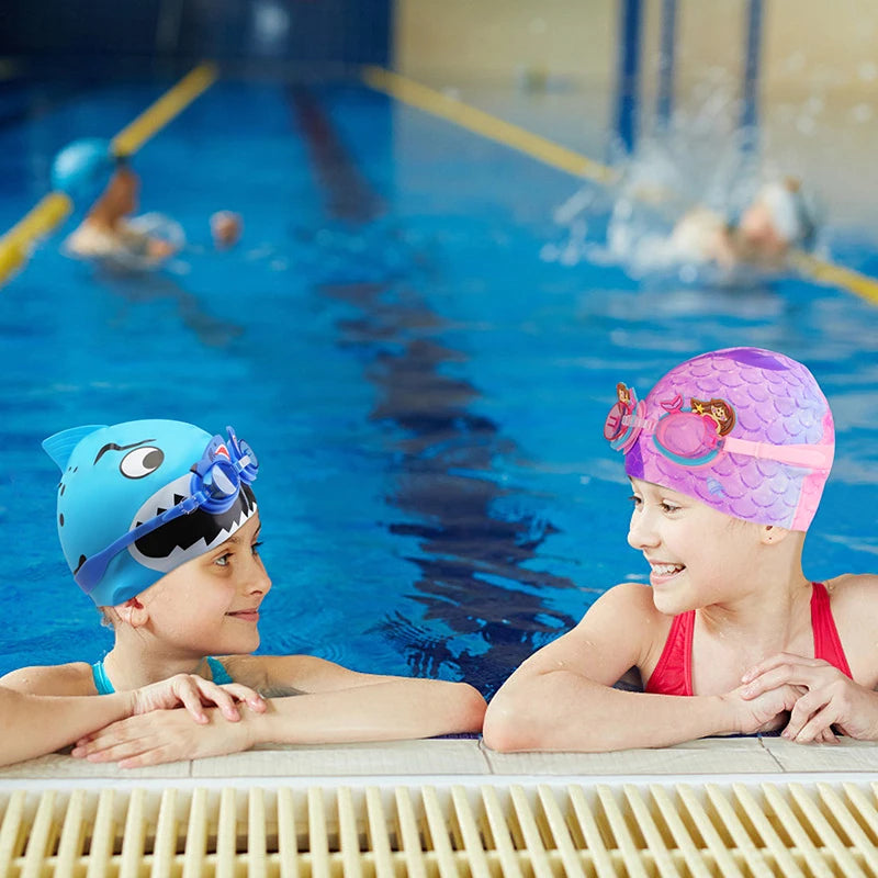 Lunettes de natation professionnelles pour filles, avec bouchon d'oreille, étanches, Anti-buée, cadeaux pour enfants