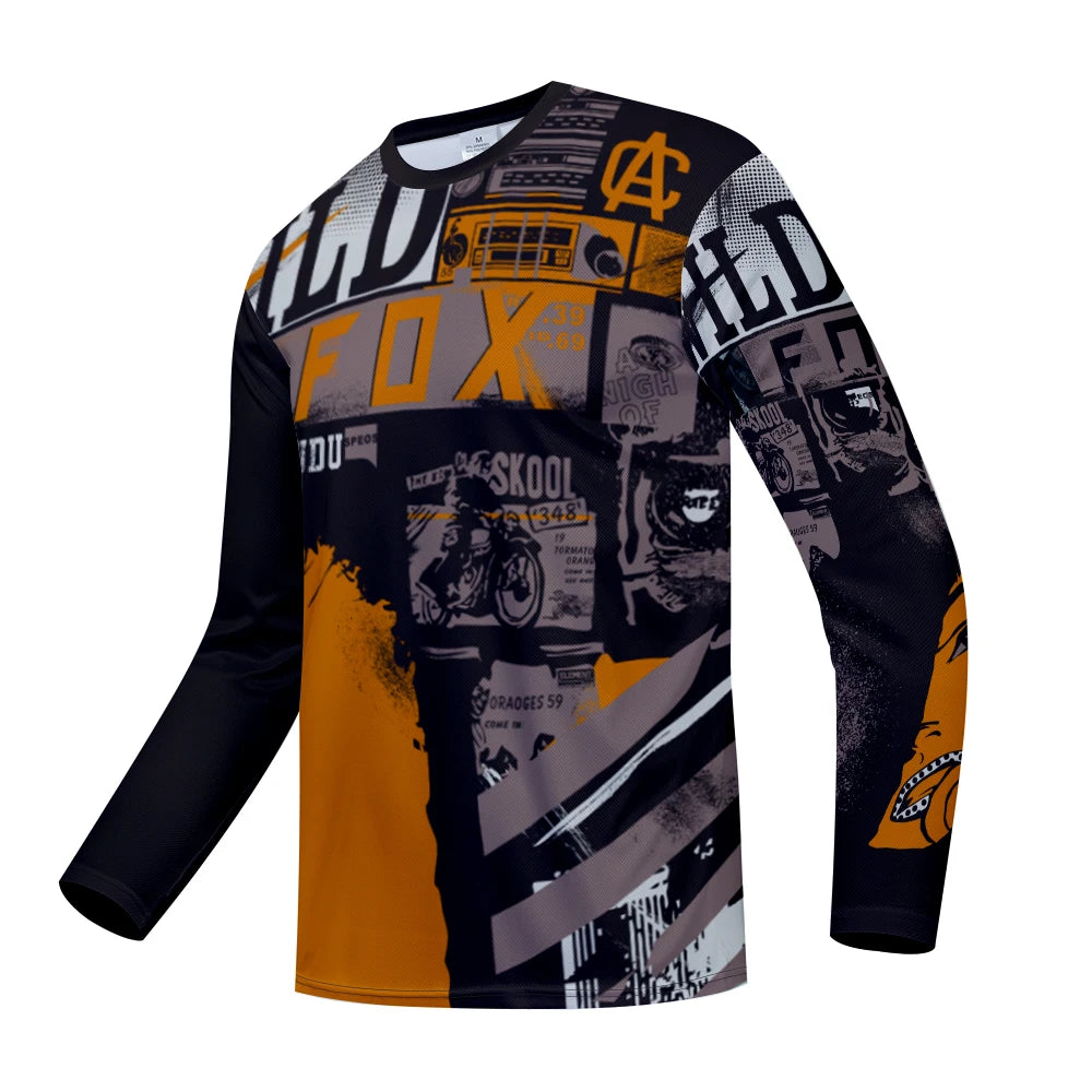 Maillot de Cyclisme à Manches sulfpour Homme, Vêtement de Motocross FOX SUDU-, VTT, Descente, VTT, Hors Route, DH