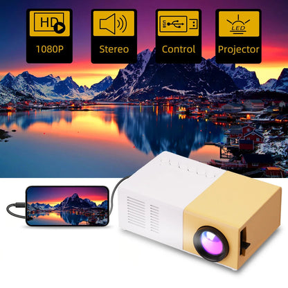 Projecteur LED domestique pour extérieur,1080P HD USB Link, haut-parleur 3D. SportMix