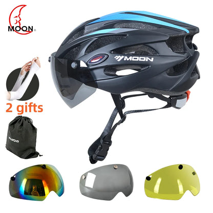 Casque de vélo ultraléger pour adulte, avec visière magnétique