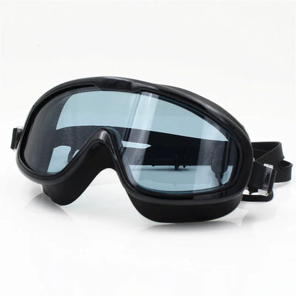 Lunettes de natation professionnelles à grande monture, étanches, en silicone souple, anti-buée, UV, pour hommes et femmes