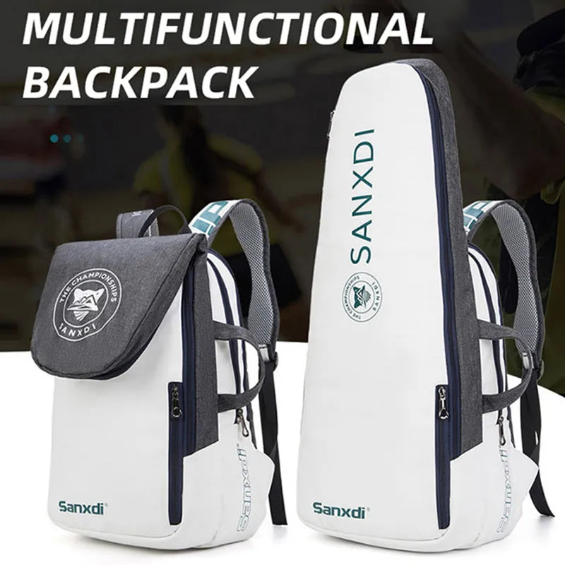 Multifunctional backpack for squash and badminton rackets, large capacity, excellent quality, free delivery in 3-6 days.