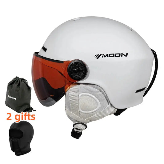 Casque ski + lunettes moulées — Plein air