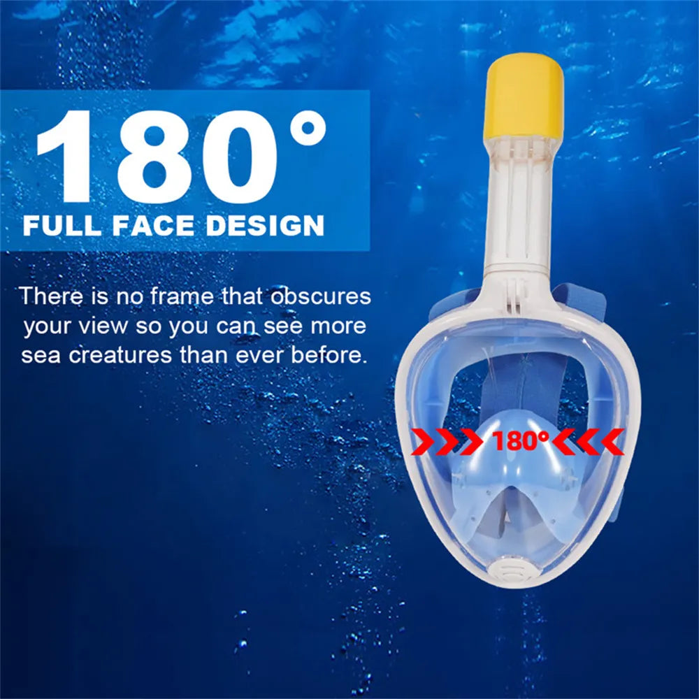 Masque de natation complet pour enfants et adultes, ensemble de masques respiratoires de plongée sous-marine, Anti-buée, respiration sûre pour enfants et adultes