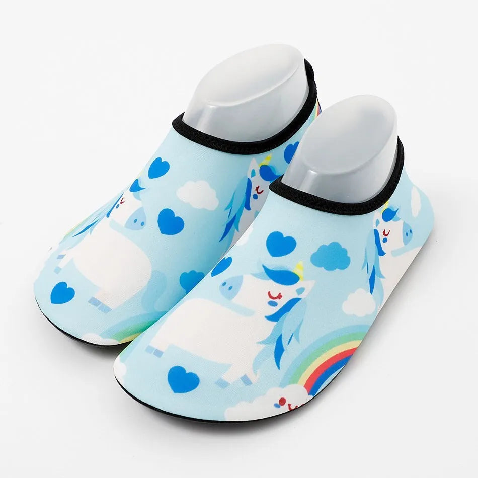 Chaussures de plage pour enfants, chaussures de parc aquatique imprimées, séchage rapide, semelle souple respirante