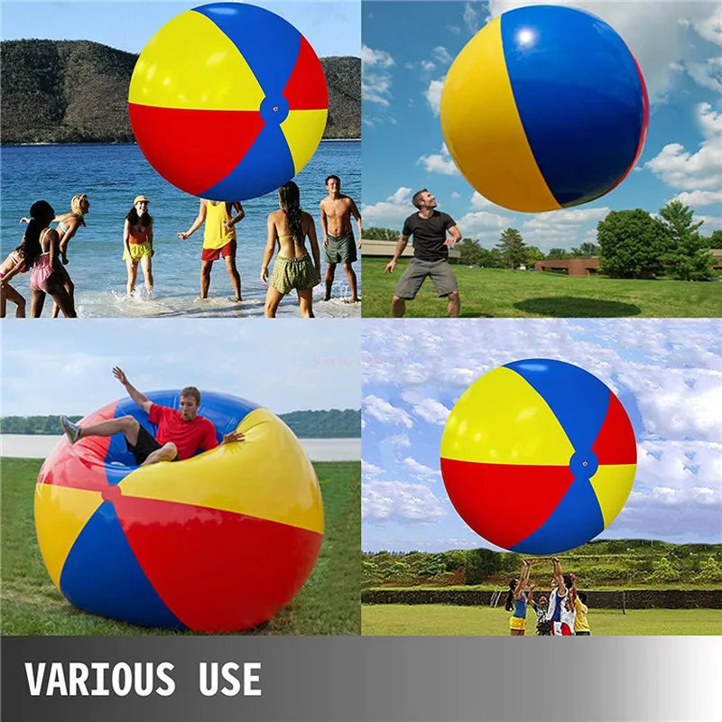 Ballon de sport gonflable en PVC pour piscine, plage, jeux d'eau en plein air, fête, cadeaux, 80 cm, 200cm, épais