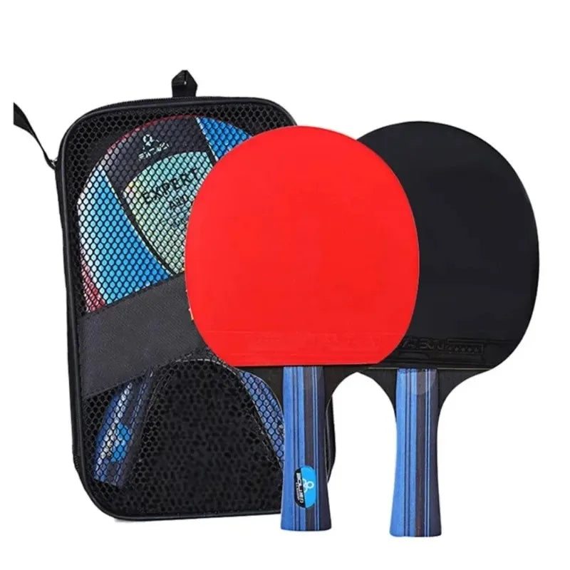 Raquette de tennis de table, de ping-pong professionnelles, 2 pièces avec sac