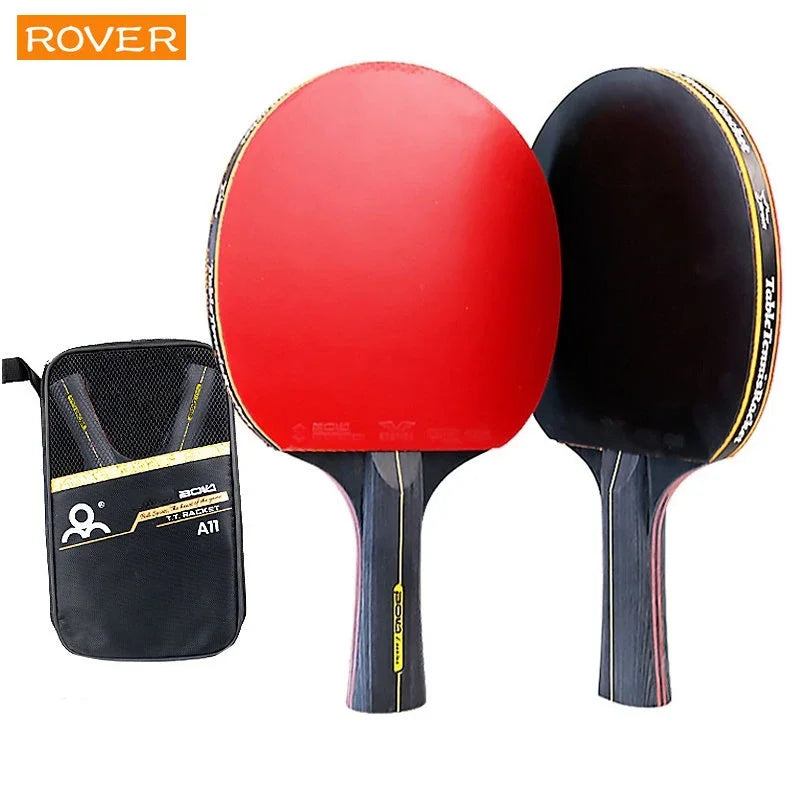 Raquette de ping-pong, avec sac, 2 pièces