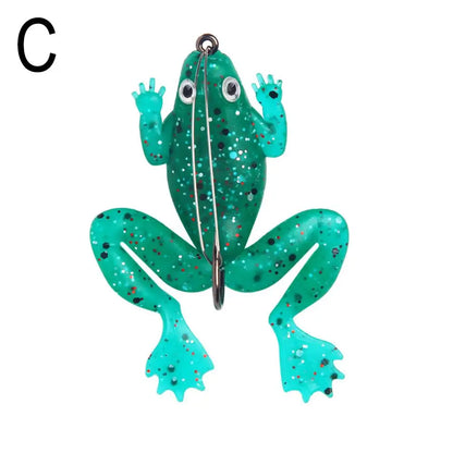 Leurre souple en forme de grenouille, appât en silicone pour poisson