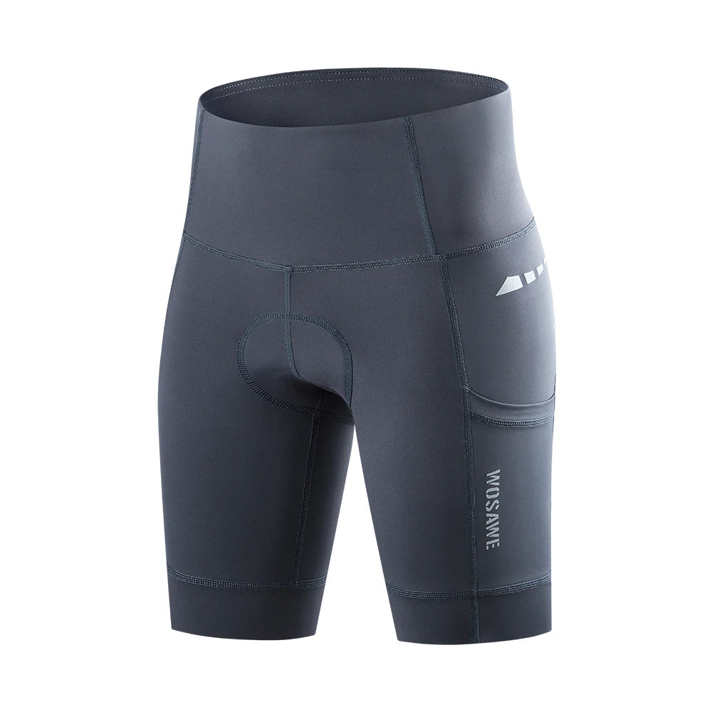 Shorts de cyclisme rembourrés en gel 3D pour femmes, collants de fitness de montagne, antichoc, 2 poches