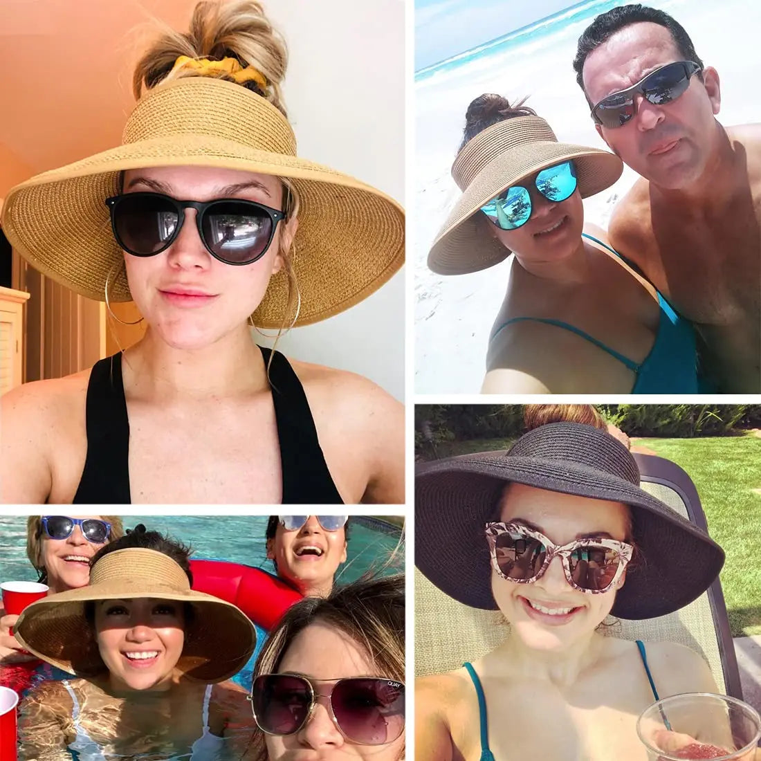 Chapeau de protection UV pliable pour l'été, voyage pour la plage, l'été