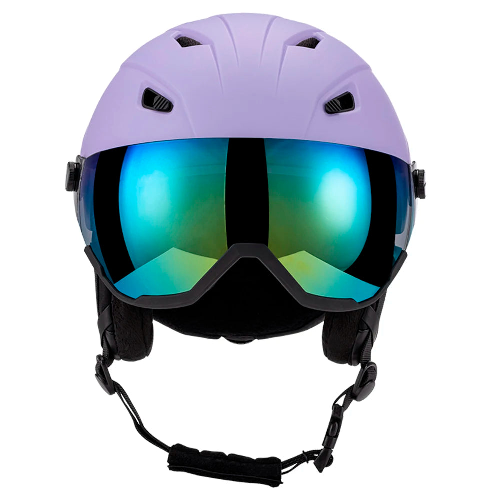 Casque de ski intégré pour homme et femme, avec lunettes à visière parfaite