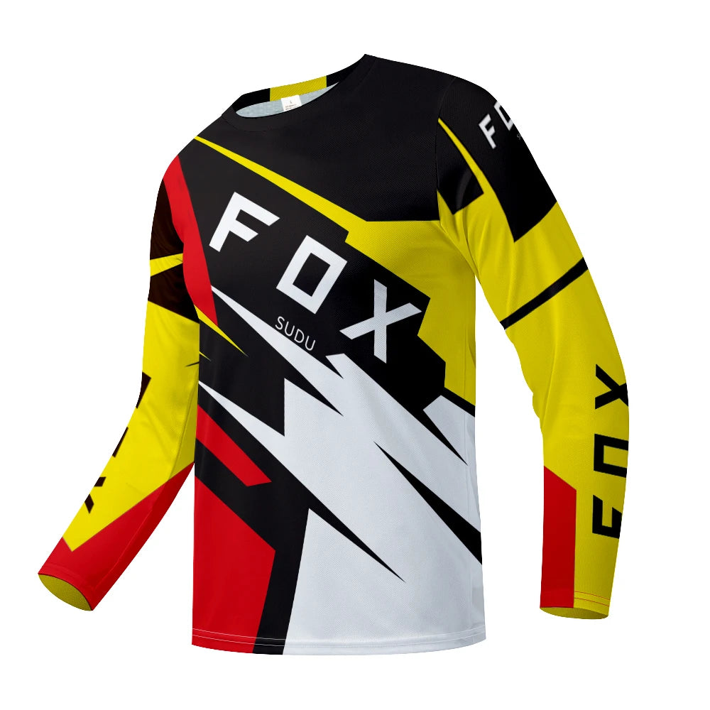 Maillot de Cyclisme à Manches sulfpour Homme, Vêtement de Motocross FOX SUDU-, VTT, Descente, VTT, Hors Route, DH