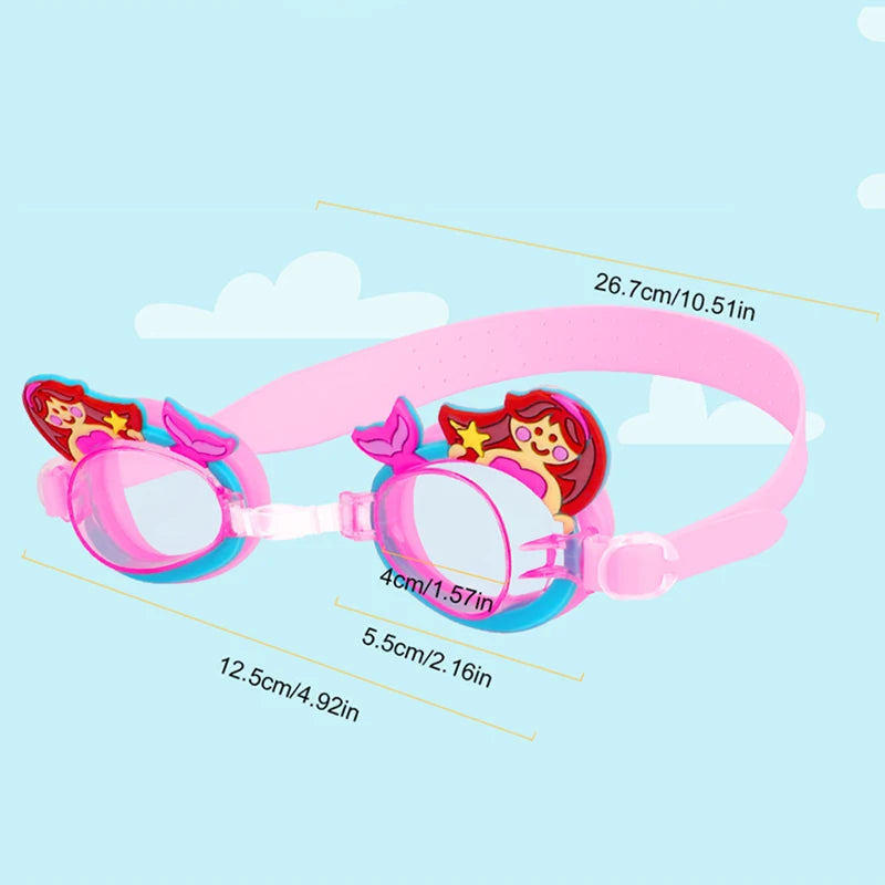 Lunettes de natation professionnelles pour filles, avec bouchon d'oreille, étanches, Anti-buée, cadeaux pour enfants