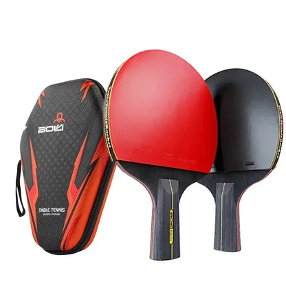 Raquette de tennis de table, de ping-pong professionnelles, 2 pièces avec sac