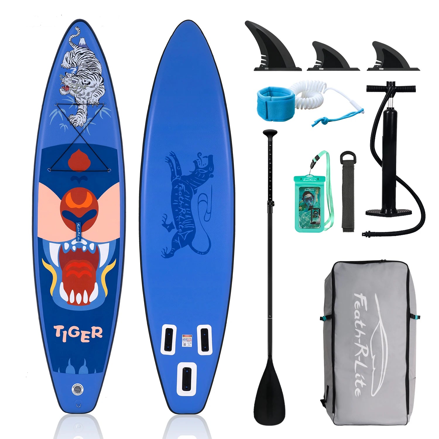 Planche de paddle gonflable FunWater 335 x 83 x 15 cm, surf antidérapante, pour sports nautiques, charge maximale de 150 kg, haute qualité