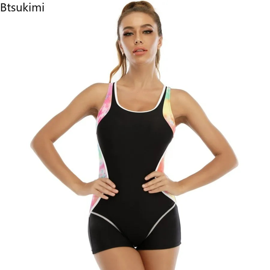 Maillot de bain, monokini de sport, athlétique, dos ouvert, fitness, été, plage