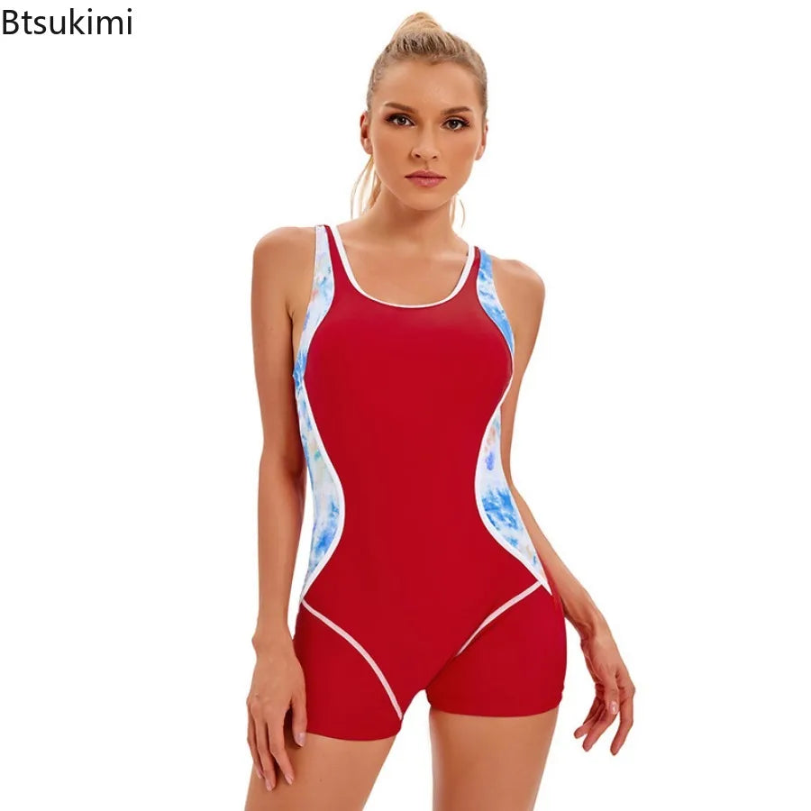 Maillot de bain, monokini de sport, athlétique, dos ouvert, fitness, été, plage